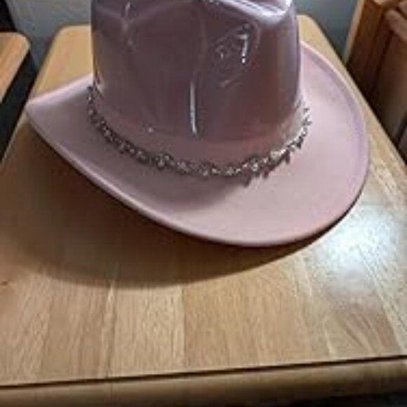 New Pearl Updown Cowboy Hat Rhinestone Wide Brim Pink Women main image 8